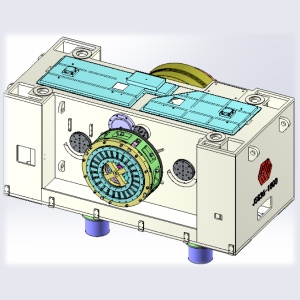 Dalawang puntos na gear press crown