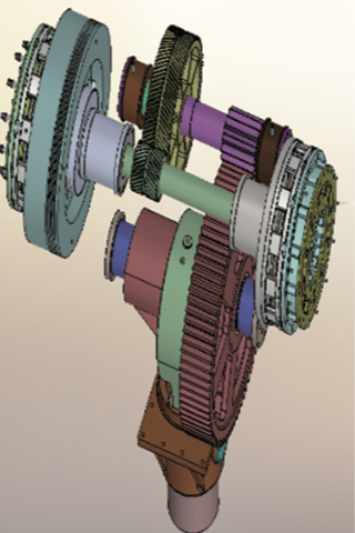 Single point eccentric gear transmission