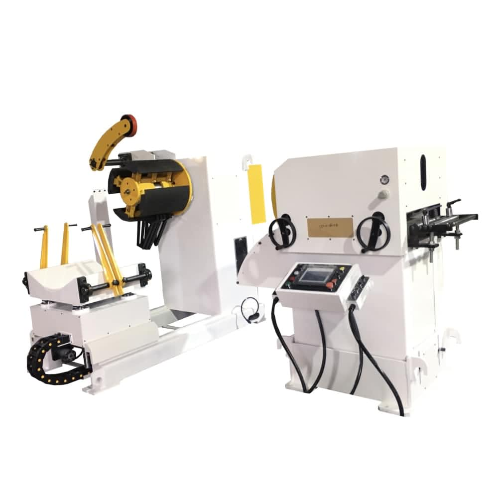 Compact coil feed machine