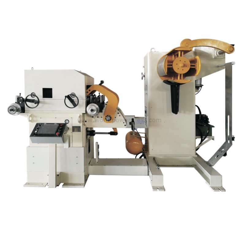 Compact coil feeder na may uncoiling at straightening machine