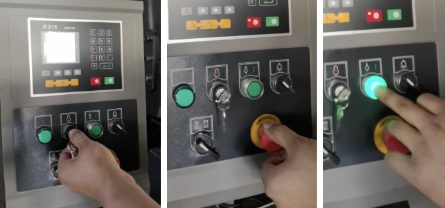 Hydraulic Shearing Machine NC Control Panel.