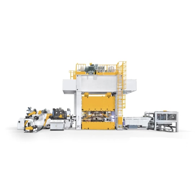 Awtomatikong linya ng panlililak na may feed machine at stacker